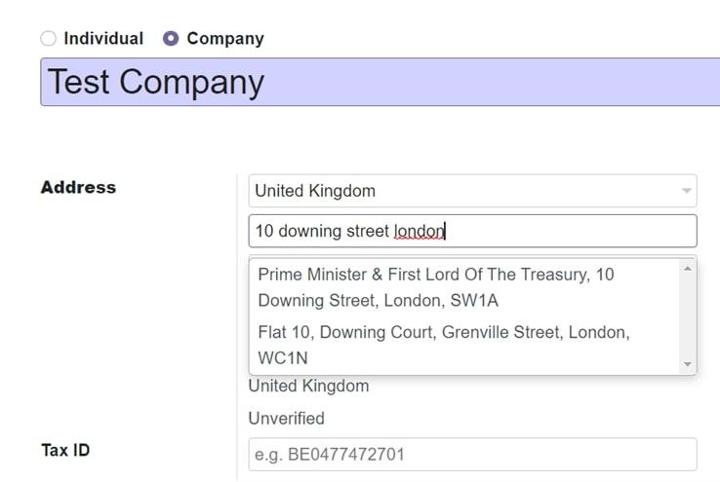 Ideal postcodes working in odoo backend