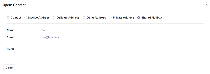 Generic Email contact in odoo