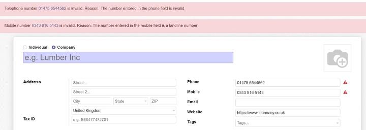 Invalid phone validated by twilio in Odoo