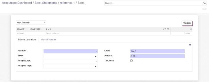 Account Reconciliation in Odoo Community