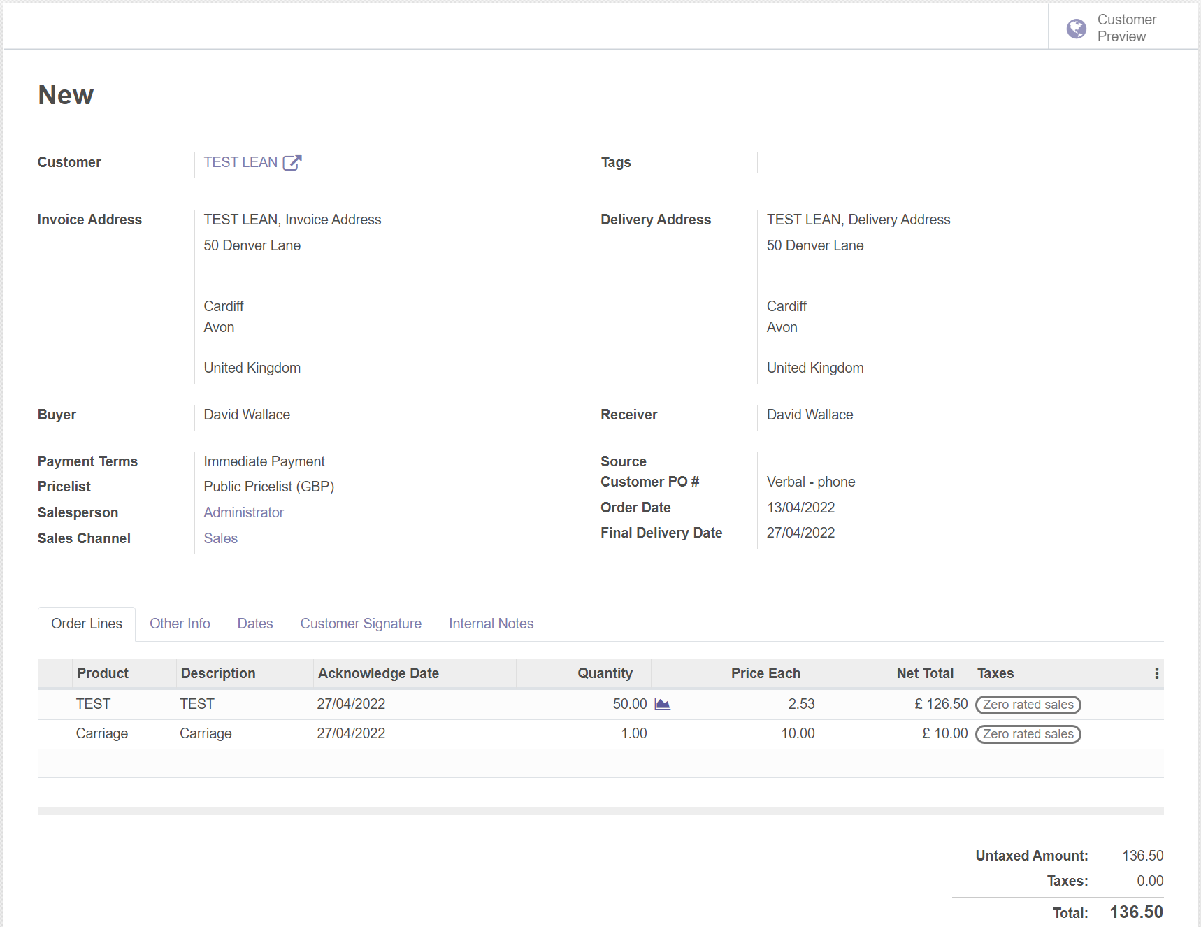 modified sales form in odoo